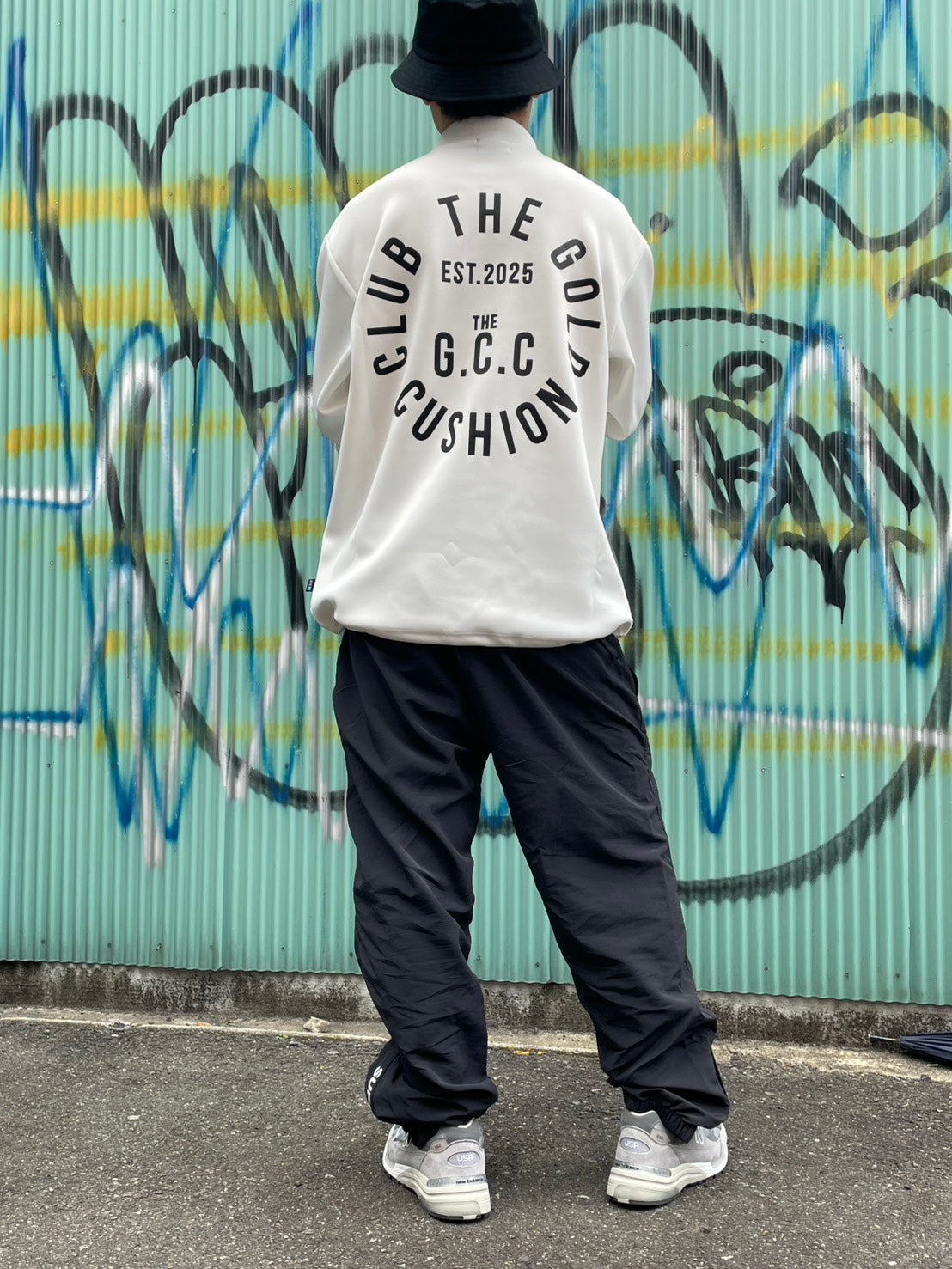 "THE CIRCLE" MOCK NECK L/S(WHITE)