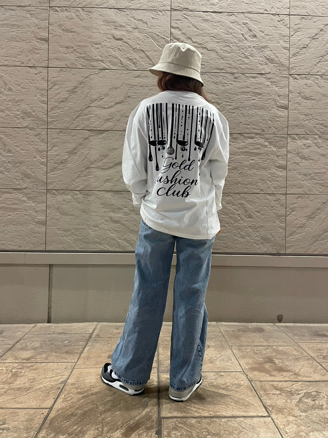 Rainy Green LS TEE（WHITE）