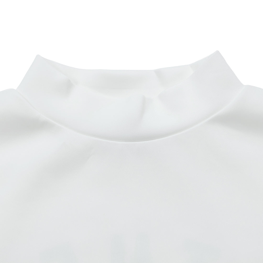 "THE CIRCLE" MOCK NECK S/S【WHITE】